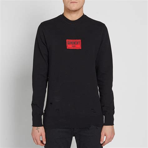 givenchy distressed crewneck